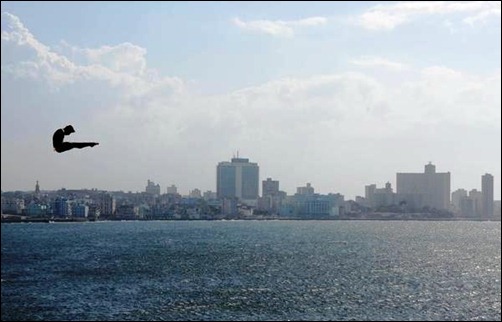 CUBA-LA HABANA-ENTRENAMIENTO DEL CLIFF DIVING 2014