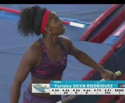 Yarisley Silva ganó con 4.66m e intentó optimizar su marca personal. foto: ScreenShot