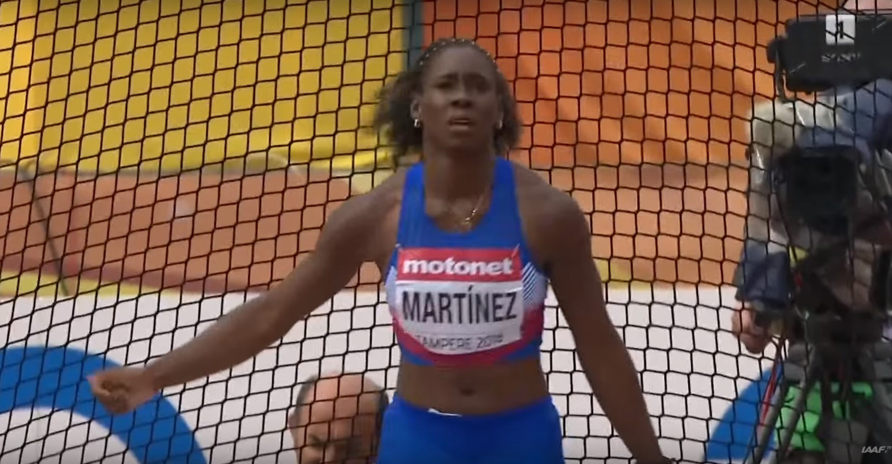 Yaritza Martínez calsificando a la final Tampere 2018