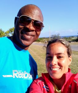 Con Ubaldo Duany en La Habana durante su jornada de entrenamientos en las inmediaciones del Estadio Panamericano. Foto:Deporcuba