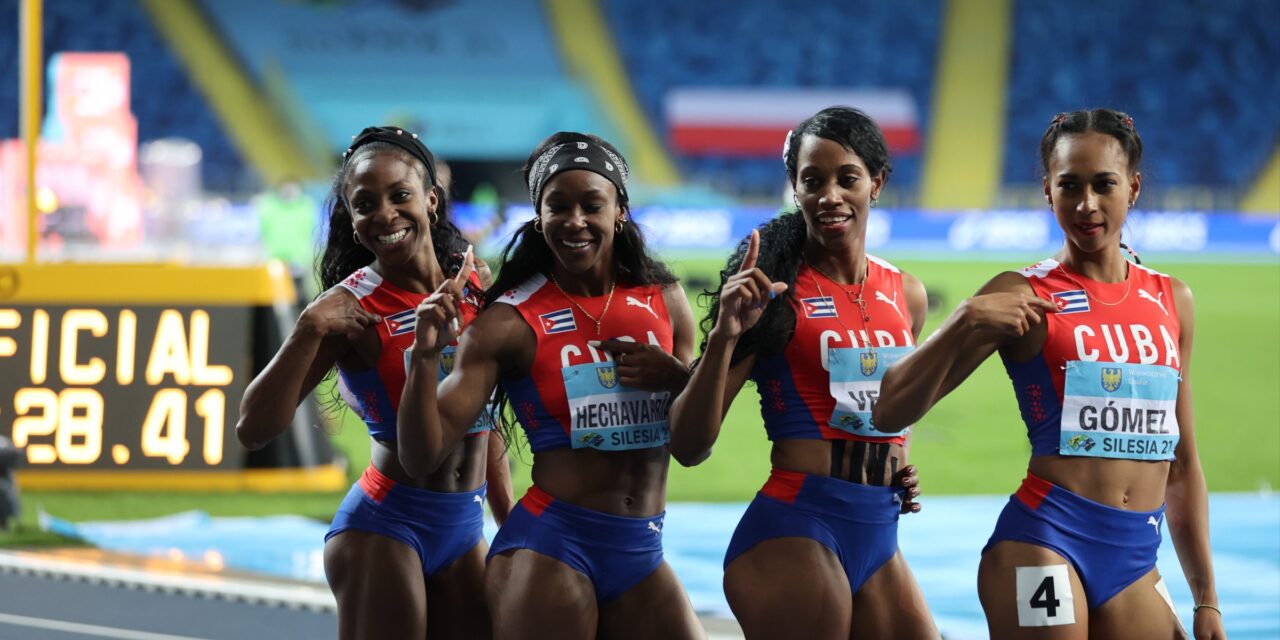 Cuba gana el título en el 4×400 femenino en #Silesia21