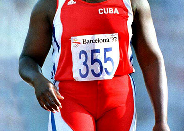 La atleta cubana: Lanzamiento del disco