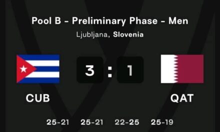 Los Leones del Voleibol vencen a Qatar y llegan a 4 puntos en su grupo B en el campeonato mundial.