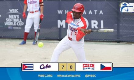 Cuba blanquea a República Checa en excelente segunda presentación en Campeonato Mundial de Softbol.